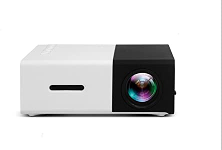 Projector Home led Small HD 1080P Home Projector Yellow and White(Black/White)