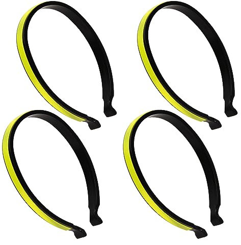 4 Stück ABS Fahrrad Reflektor Hosenklammern Fahrrad Hosenwickel Clips Hochreflektierende Hosenbeinmanschettenclips Kunststoff Hosenringe zum Radfahren Nachtreflektierende Clips für Fahrradausrüstung