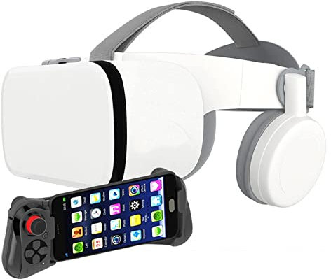 NVYAZJ VR Headset Compatible, Universal Virtual Reality Goggles - Play Your Best Mobile Games Movies with Soft & Comfortable New 3D VR Glasses, W/Eye Protection