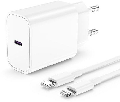 iPhone Ladegerät mit Ladekabel Original 2M, 20W USB C Schnellladegerät Stecker und Lightning Kabel,Typ C Netzteil Adapter und Schnellladekabel für Apple iPhone 14 Plus/13 ProMax/12 Mini/11 Pro/XR/XS/8