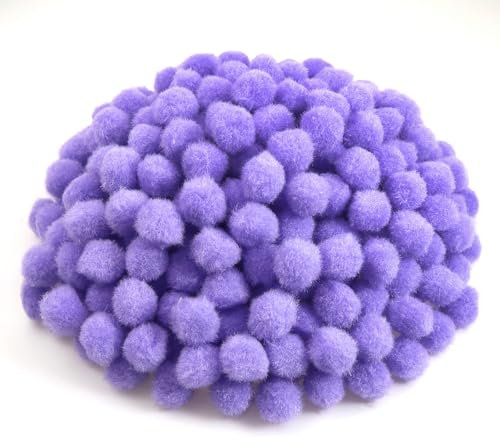 TOAOB 300 Pezzi Pom Poms Viola Chiaro 10 mm Mini Pompon per Lavoretti Creativi Crafts Decorazioni Artigianato Cucito Fai da Te