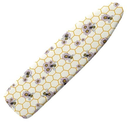 Coloranimal Cute Bee Honey Large Ironing Board Cover Thick Ironing Board Protective Cover with Elastic Edge Iron Pad Covers Scorch Resistant No Slip Ironing Board Covers Folding Thick Tablecloth