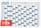 PRIMUS PRINT XXL Kalender 2025 – Plakatkalender 2025 – Wandkalender in Postergröße A1 (594x841 mm), Jahresplaner für 2025, Wandplaner in Blau oder Grün – Gerollt [ 10er Set-Blau ]