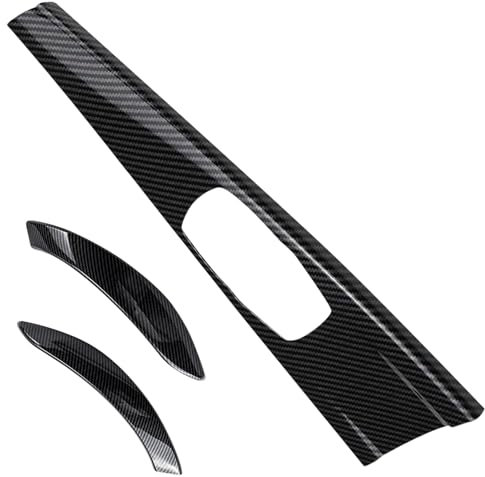 Cache-poignées de porte multimédia - Autocollant en fibre de carbone - Pour BMW Série 3 13-19 - Baguettes intérieures ABS - Compatible avec BMW Série 3 4 F30 F31 F34 3GT F32 F33 F36 Accessoires