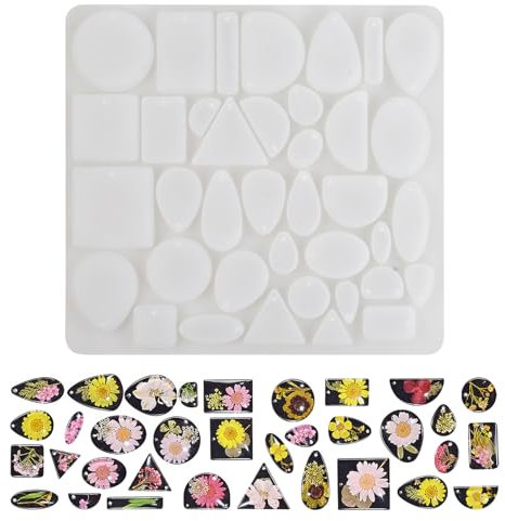Moldes de Silicona para Joyería,Versátiles Moldes para Hacer Joyas de Resina Epoxi, Incluyendo Llaveros y Colgantes