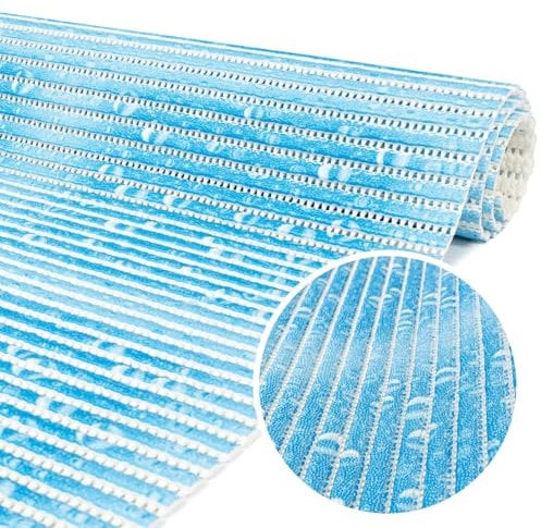 ANRO Weichschaummatte Badematte Bad Dusche WC Vorleger Teppich Antirutsch Badläufer Therme Blau 140x65cm