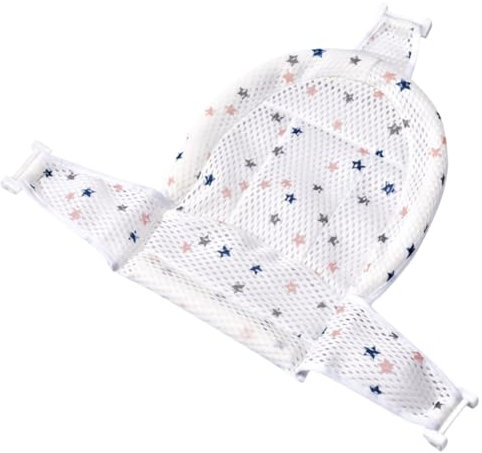 MERRYHAPY Netz-duschsitz Für Babys Atmungsaktiv Und Bequem Schnell Ablaufend Klein Und Tragbar Einstellbare Länge Geeignet Für Badewannen Verschiedener Größen