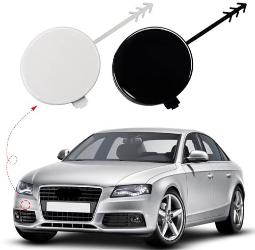 Tapa de la Cubierta del Gancho de Remolque del Parachoques Delantero para Audi A4 B8 2008-2012, Derecha 8K0807241 8K0807241GRU (Plateada)