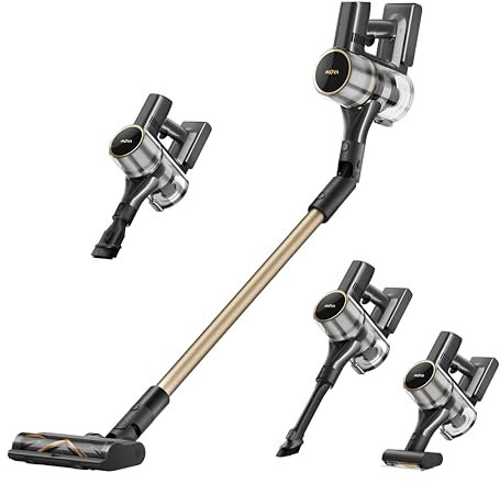 Mova S5 Sense Kabelloser Stielstaubsauger mit leistungsstarker Saugkraft von 190 AW, maximaler Laufzeit von 90 Minuten, OptiInsight™ Multi-Oberflächenbürste mit einem Design