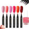 6 Colors Gel Nail Polish Pen Set, 3 in 1 One Step DIY LED Varnish, 36 Color Options, Nail Tools (C, 6Pcs)