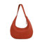 DONNAIN Hobo Bag Leder, Lederhandtasche Damen Echtleder, stylisch Halbmond Tasche, Shopper Leder, Ledertasche Damen Echtleder, Bags for women, Beuteltasche, Pumpkin Orange