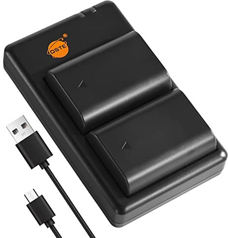 DSTE 2PCS BLX-1 BLX1 (2280mAh/7.2V) Li-ion Battery & Charger Set Compatible with Olympus OM-1 Camera