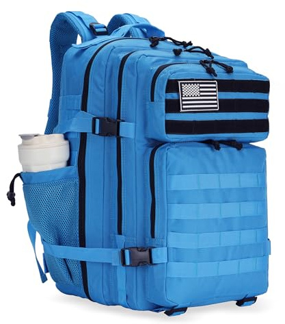 Lovelinks21 Taktischer Assault-Rucksack, 45 l, 3 Tage Assault Pack mit Molle wasserdichter Rucksack für taktische Rucksäcke, Dunkelblau, Large, Rucksack
