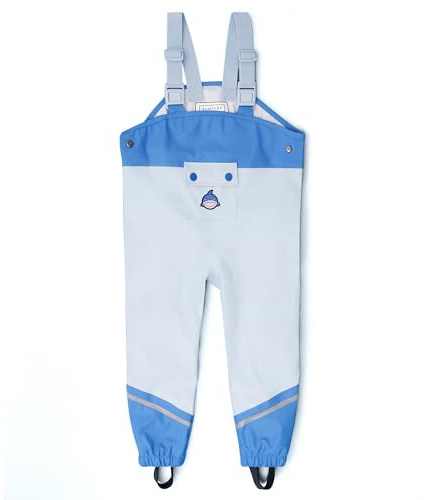 Roarsome Kids Waterproof Trousers | Rain Dungarees with Taped Seams