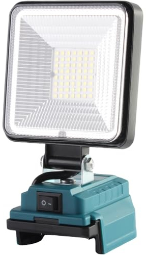 Akku Lampe für Makita 21V, 50W 4000LM LED Arbeitsleuchte Akku, Tragbares Flutlichter Baustellen Lampe, Flutlicht Strahler mit Typ C und USB-Aufladung, für Autoreparatur, Heimbeleuchtung, Camping