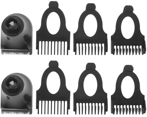 LOLIPPYY 2 Satz Trimmerkammaufsätze aus Edelstahl Haarschneidemaschine Zubehör mit 3mm 5mm und 7mm Führungskämmen Komfortables Design und Einfache Montage für Reisen
