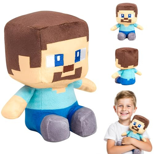 FGJCJ Steve Plüschtier, 20 cm Charaktere Puppe zum Thema Spiel, Weich und Niedlich Cartoon Plüschtier, Stev Plüschtier Flauschig, Plüsch-Spielzeug für Kinder Jugendliche Gaming Geschenke