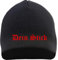 HB_Druck Beanie mit Wunschtext - Altdeutsch - Bestickt - Mütze Strickmütze Stickfarbe: rot