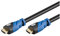 Goobay Câble HDMI Premium High Speed avec Ethernet, Doré, 5 m Longueur de Câble Blue, Noir 72320