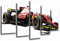 Wandbild - Auto Ferrari Formel 1, Vettel und Räikkönen 2017, 165 x 62 cm, Holzdruck - XXL Format - Kunstdruck, ref.26560