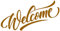 Welcome Willkommen Wandtattoo Sticker Aufkleber Wandaufkleber wiederablösbar (60 cm x 21 cm, Lehmbraun)