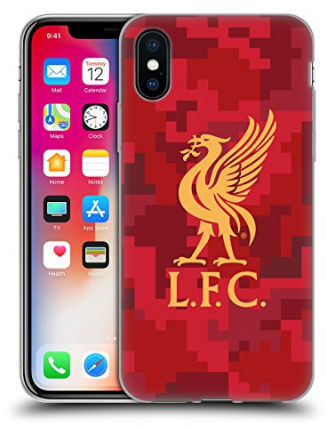 Head Case Designs Officially Licensed Liverpool Football Club Home Red Digital Camouflage Soft Gel Case Compatible With Apple iPhone X/iPhone XS