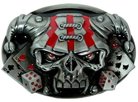 Alaani Skull Totenkopf Gamble Clown Buckle Gürtelschnalle