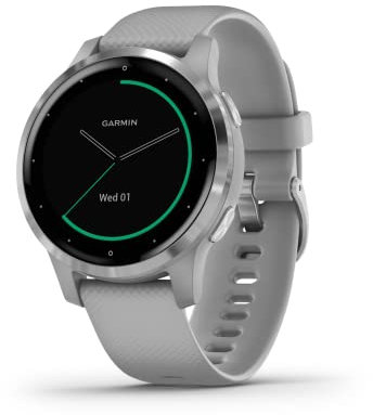 Garmin [renewed] vívoactive 4S – schlanke,wasserdichte GPS-Fitness-Smartwatch mit Trainingsplänen, Für schmale Handgelenke ,20 Sport-Apps, 7 Tage Akkulaufzeit, kontaktlos Bezahlen [Generalüberholt]