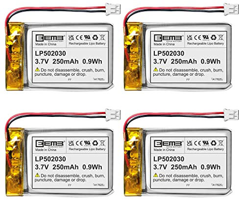 EEMB Lithium Polymer Akku 3,7 V 250mAh 502030 Wiederaufladbarer Lipo-Akku mit JST-Anschluss für VXI Blue Parrott – bestätigen Sie die Polarität des Geräts und des Anschlusses vor dem Kauf(4)