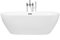 Stilvolle Acryl Badewanne oval freistehend weiß mit Überlauf 180 x 80 cm Carrera
