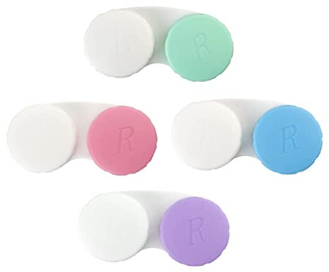 GORILLAPLANET 4 x Contact Lens Cases Holder Box Left/Right Eyes