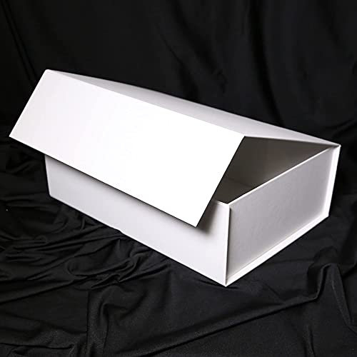Luxury Magnetic Gift Box - White, 28x20x9cm, Folding Design for Presents, Birthday, Wedding, Anniversary, Valentine's Day (1 Box)