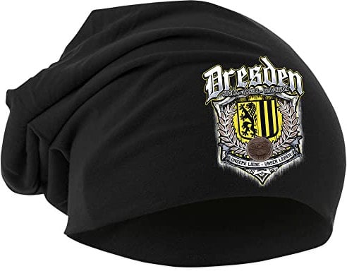 Uglyshirt87 Für Immer Dresden Mütze | Strickmütze - Dresden Beanie - Hut - Dresden Logo - Hat - Stadt - City | Beanie Druck: Bunt