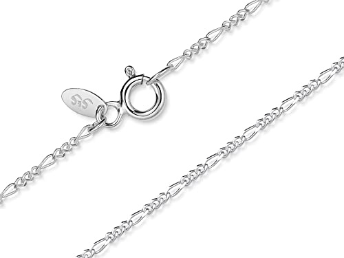 Figarokette, Silberkette, mit einer Breite von 1,4mm - 925 Silber, verschiedene Längen verfügbar