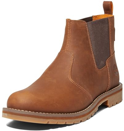 Timberland Men's Redwood Falls Chelsea Boot, Rust Full-grain, 13 Wide