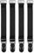 Satini Metallico Fermaglio Reggicalze Cintura Lingerie Cinghie (Nero - Argento, 4 Cinghie)