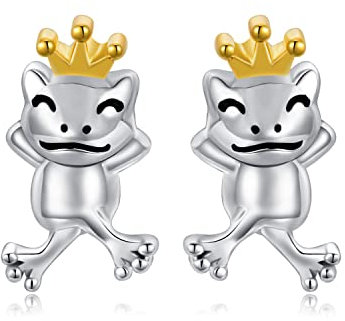 ABIGY Frosch Ohrringe 925 Sterling Silber Frosch Ohrstecker Hypoallergen Frosch Tier Ohrringe Damen Frosch Schmuck Geschenke zum Geburtstag Weihnachten