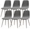 Lydevo Stuhlhussen 6er Esszimmer Strech Stuhlhussen für Esszimmerstühle Universal Waschbar Bezug Stuhlhussen Skandinavisch Stuhlüberzug für Küchenstühle Hotel Bankett,Diagonal#Grau
