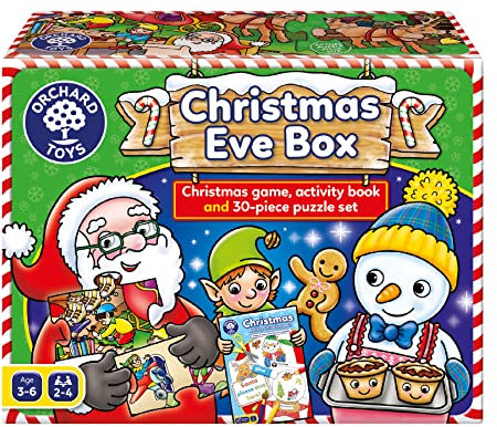 Orchard Toys Christmas Eve Box Age 3+, Christmas Game, Christmas Jigsaw and Activity Colouring Book in one box, Ideal Christmas Advent Gift for kids age 3-6, Multicolor (116)