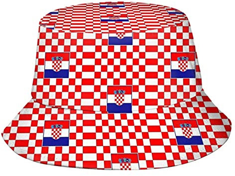ROSIHODE Kroatien-Flagge Bucket Hats Fashion Sun Cap Packable Outdoor Kroatische Fischerhut für Damen und Herren, Kroatien Flagge-g002, Einheitsgr��e