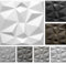 Eurodeco 3D Wandpaneele - 3D Wandverkleidung Paneele - Dekoren Deckenpaneele - Wanddeko Platten - Wandtattoos aus Polystyrol XPS Styropor - 50 x 50 cm, 3 mm Stärke, Diamant Weiß, 32 Stück (8m²)