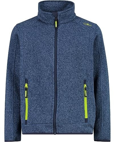 CMP Kinder Knit Tech Jacke, Blue-Limegreen, 98