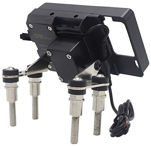 KYhats Lenker Handy-Navigationshalterung USB-Ladegerät für BMW F750GS F850GS F800GS F700GS R1200R 12 mm, A Set