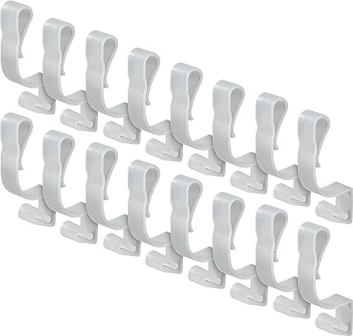 St Helens Home & Garden Xmas Haus Large Gutter Hooks Clips for Mounting Hanging Securely Outdoor Christmas Festive Decorations, String and Fairy Lights (Pack of 16)