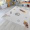TT Home Kinderteppich Babyzimmer Teppich Kinderzimmer rutschfest Tiere Weltkarte Autos, Farbe:Beige Braun Gelb, Größe:120x160 cm