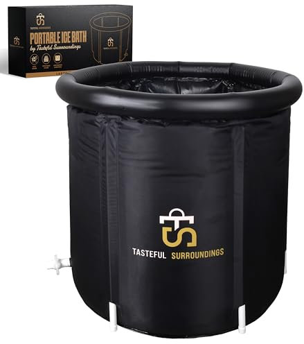 Portable Ice Bath for Recovery – 110+ Gallons Capacity – Large Cold Plunge Tub for Athletes & Trainers – Insulated Ice Tub – Durable Ice Plunge Tub w/Headrest – Cold Water Plunge Tub – Ice Baths