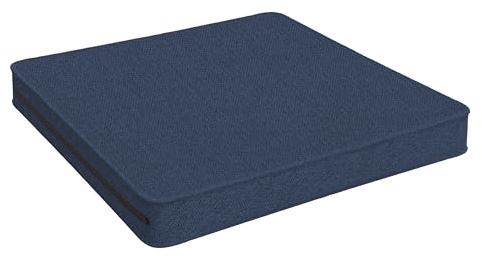 POKAR Loungekissen Sitzkissen Sitzauflagen Stuhl Stuhlkissen für Stuhl Rattanmöbel Gartenmöbel Kissen Outdoor Sitzpolster Lounge Polster 70x70x5 cm, Dunkelblau