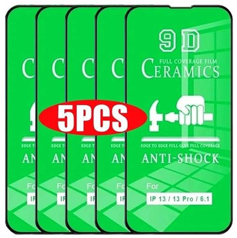 Clear - Protectores de pantalla de cerámica para iPhone XR / 11 (5 unidades)