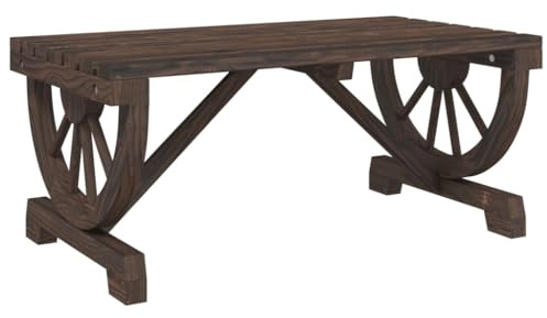 vidaXL Garten-Couchtisch 90x50x40 cm Massivholz Tanne