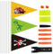 3 Pièces Drapeau De Vélo De Sécurité, Fanion De VéLo Drapeau Triangulaire, Réglable Fanion de Vélo, Pour les vélos, poussettes, remorques, camion